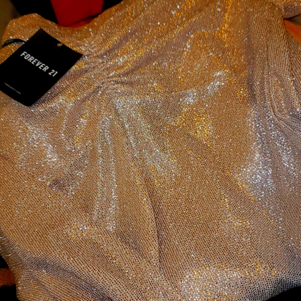 Gold sparkling dress